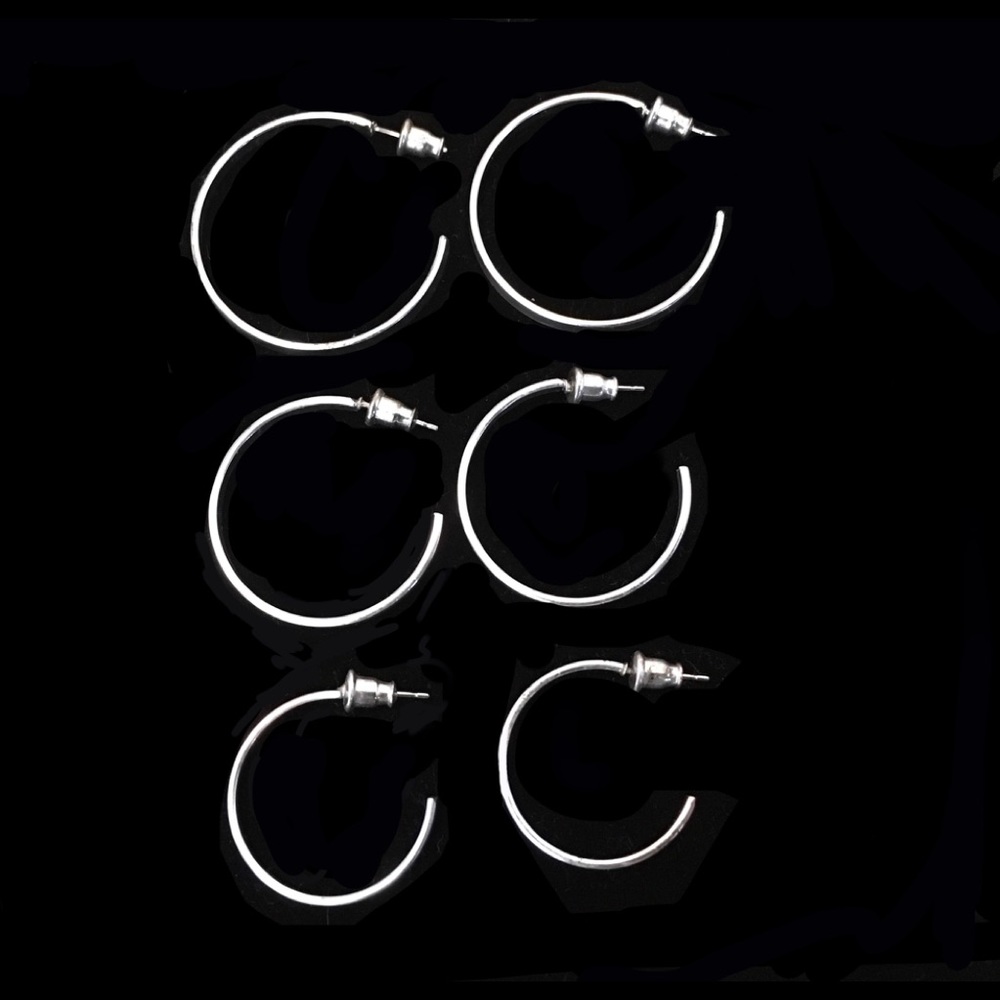 Silver hoops - Picture 3 of 3